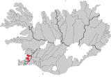 Mapa di Reykjavik den Islandia