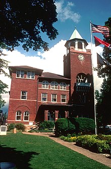 The Rhea County courthouse is home of the famous "Monkey Trial". Rhea county courthouse usda.jpg