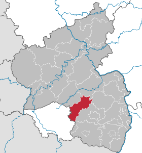 Localisation de Arrondissement de Kusel