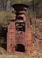 Ruffner Red Ore Mine gyratory crusher, North of I-20 at Madrid Exit, Birmingham (Jefferson County, Alabama).jpg