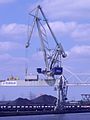 Crane in the industrial port