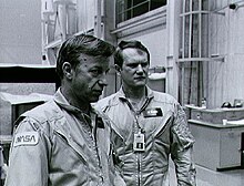 Bobko with fellow astronaut Paul J. Weitz (left) during training for STS-6