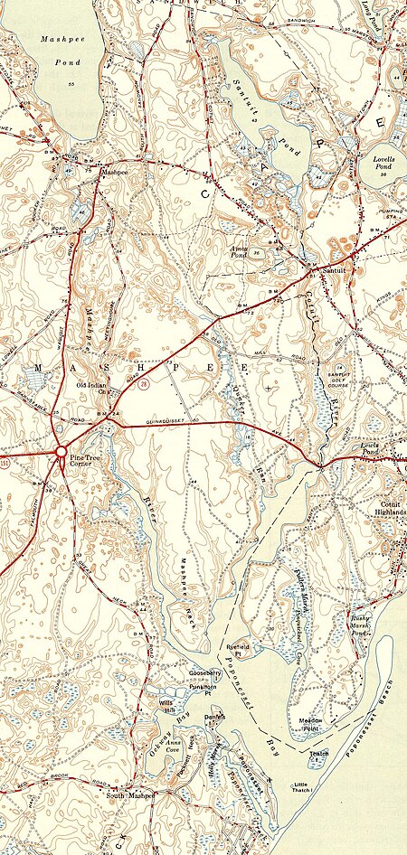 Santuit River (Massachusetts) map