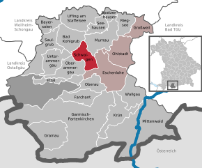 Poziția localității Schwaigen