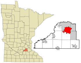 Scott County Minnesota Incorporated and Unincorporated areas Prior Lake Highlighted.svg