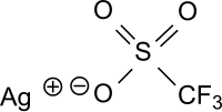 Structural formula of silver trifluoromethanesulfonate