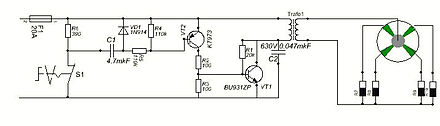 Example of a basic electronic ignition system.