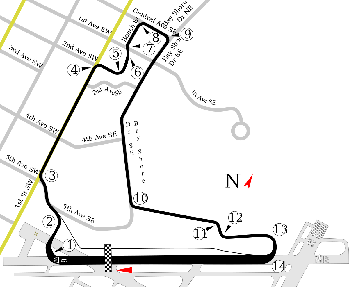 Resultado de imagen para indycar st petersburg track map