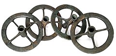 Bronze wheels from Stade, Germany, c. 1000 BC