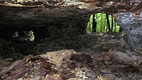 Kalkstensbrott i Hunneberg, Västergötland. Industrihistoria: All kalk bröts inte i dagbrott.