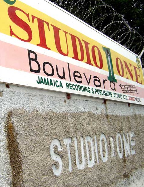 Studio One sign on Studio One Boulevard (formerly Brentford Road), Kingston, Jamaica