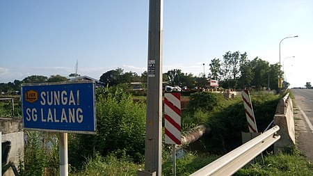 The main river of the small town Sungai Lalang, where this user grew up in.