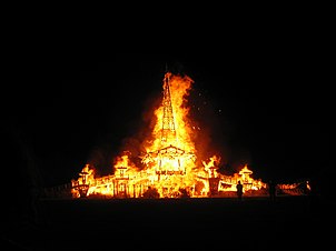 Temple Of Stars burning