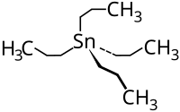 Structural formula of tetrapropyltin