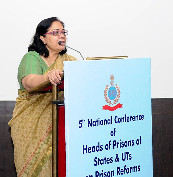 Image: The Chairperson, National Commission of Women (NCW), Smt. Lalitha Kumaramangalam delivering the valedictory address at the 5th National Confere