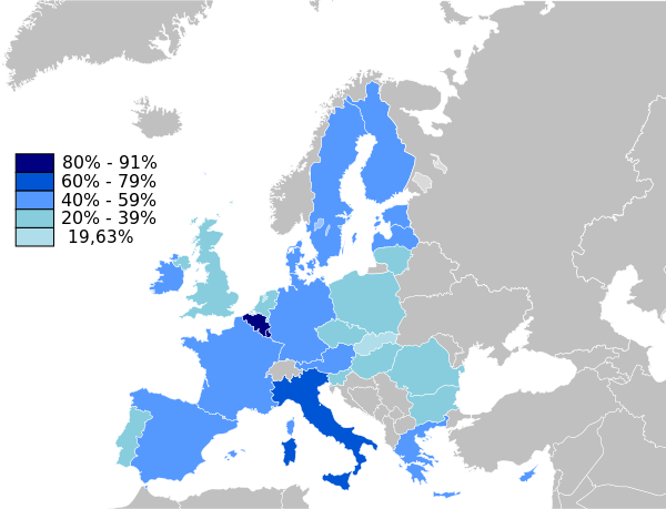 Voter turnout in the European Parliament election 2009