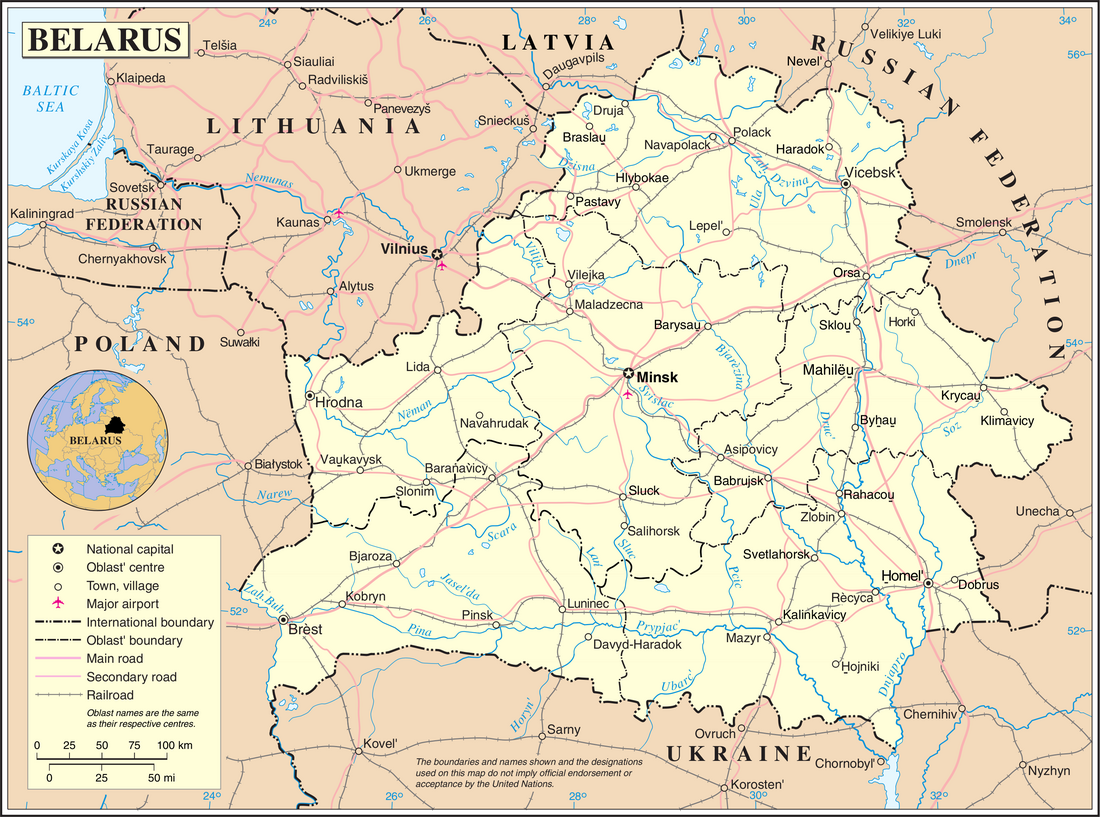 Mndandanda wa misumba na matauni ghaku Belarus