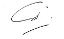 Signature de Mohammed Zahir Shah محمد ظاهر شاه
