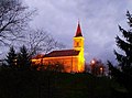 St. László Church in the evening