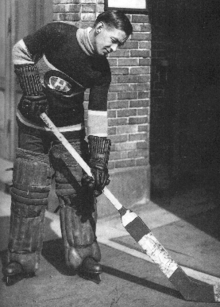 Georges Vezina played 16 seasons for the Montreal Canadiens between 1910 and 1925. The Vezina Trophy is named after him. Vezina.gif