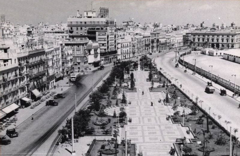 File:View of a square in Cadiz, Spain, in June 1955.jpg