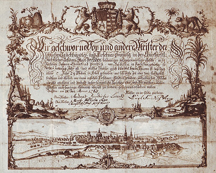 File:Wanderbrief des Kürschnergesellen Ehrenfried Pentzsch,Dresden 1756.jpg