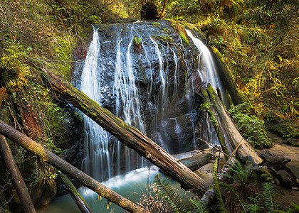 Waterfall in Russian Gulch State Park, Mendocino County, California