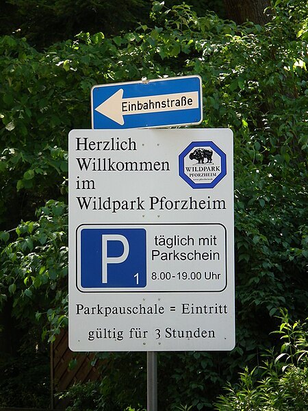 File:Wildpark Pforzheim Parkhinweis.JPG