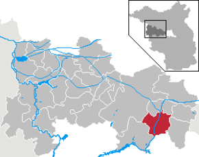Poziția Wustermark pe harta districtului Havelland