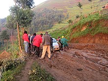 Stuck vehicle in Southern Uganda Y Coetsee Getting stuck Southern Uganda (2013).jpg