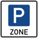 Zeichen 314.1 - Beginn einer Parkraumbewirtschaftungszone, StVO 2009.svg