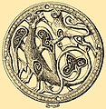 A pecsétkép ugyanezen farkasra támadó oroszlánja megtalálható egy Árpád-kori (talán 12. századi) zománcos korongon is