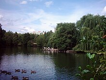 Zoo park Chomutov lake 2008-08-17.JPG