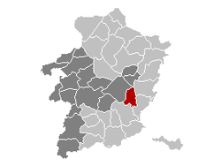 Ligging van Zutendaal in die provinsie Limburg