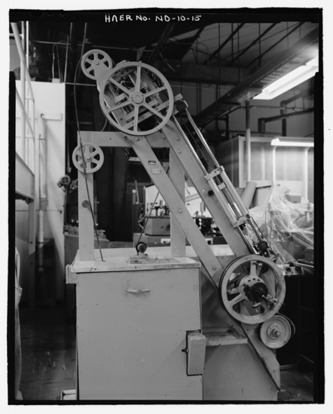 File:"ROCKET LAUNCHER" FOR LARGE HOLE-OPENING - Turtle Mountain Ordnance Plant, 213 First Street Northwest, Rolla, Rolette County, ND HAER ND-10-15.tif