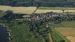 Bird's eye view of the village