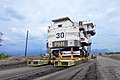 Kombination aus Goldhofer THP/SL- und PST/SL-E-Modulen beim Transport eines Mining-Baggers