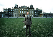 The 10th Duke (d. 1984) in front of the house