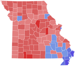 Carte des résultats de l'élection du Sénat des États-Unis de 1976 dans le Missouri par county.svg