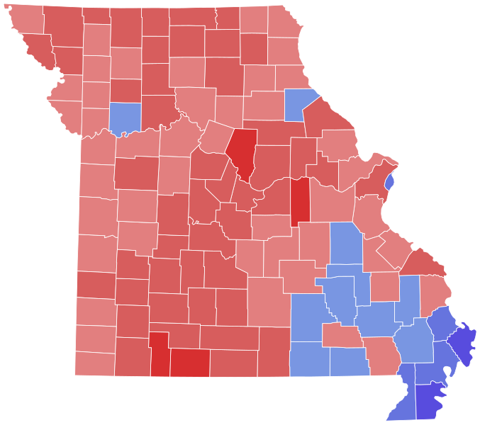 File:1976 United States Senate election in Missouri results map by county.svg