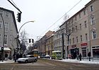 View into Langhansstrasse from the Gustav-Adolf-Strasse intersection