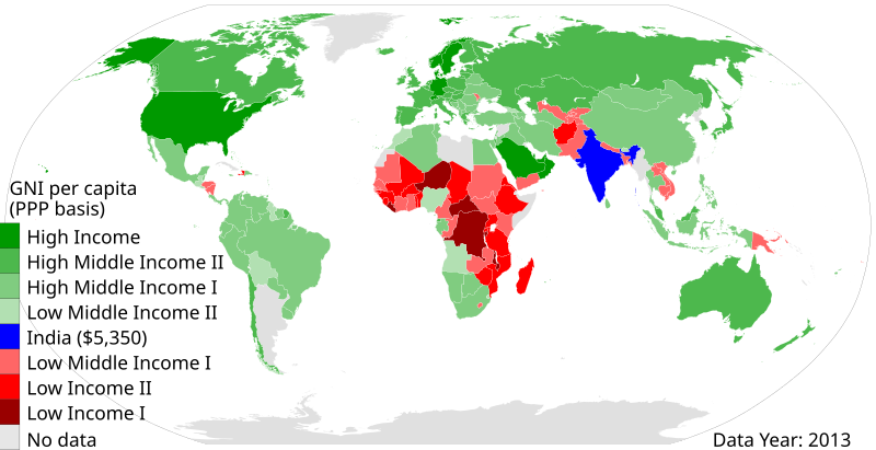 File:2013 Gross National Income GNI per capita Purchasing Power Parity PPP per World Bank, India compared.svg