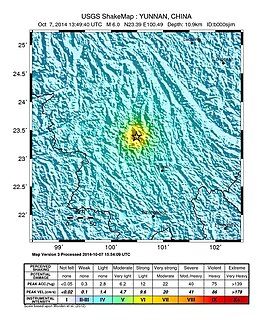 2014 Jinggu earthquake Earthquake in China