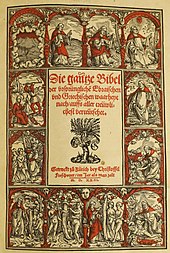 Titelblatt der Zürcher Bibel von 1531 (Quelle: Wikimedia)