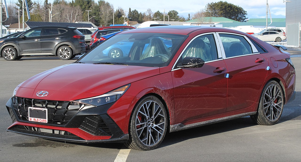 hyundai elantra 2022 sedan red