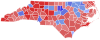 2022 United States Senate election in North Carolina results map by county.svg