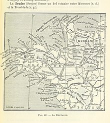 Les landes de Lanvaux indiquées sur une carte de 1883.