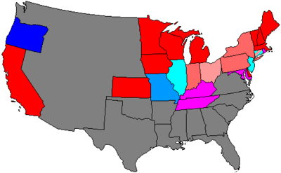 House seats by party holding plurality in state
80%+ Democratic
80%+ Republican
60+ to 80% Democratic
60+ to 80% Republican
Up to 60% Democratic
Up to 60% Republican 37 us house membership.png