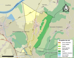 Mappa a colori che mostra l'uso del suolo.