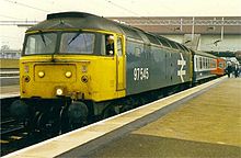 No.97545, formerly Class 47 No.47545, at Birmingham International station in 1989 97545 BHI 1989.jpg